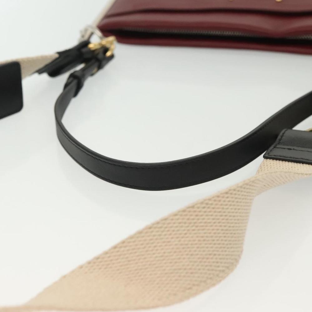 Chloe Shoulder Bag Leather 2way Bordeaux Gold Silver Auth bs29200 - Picture 7 of 16